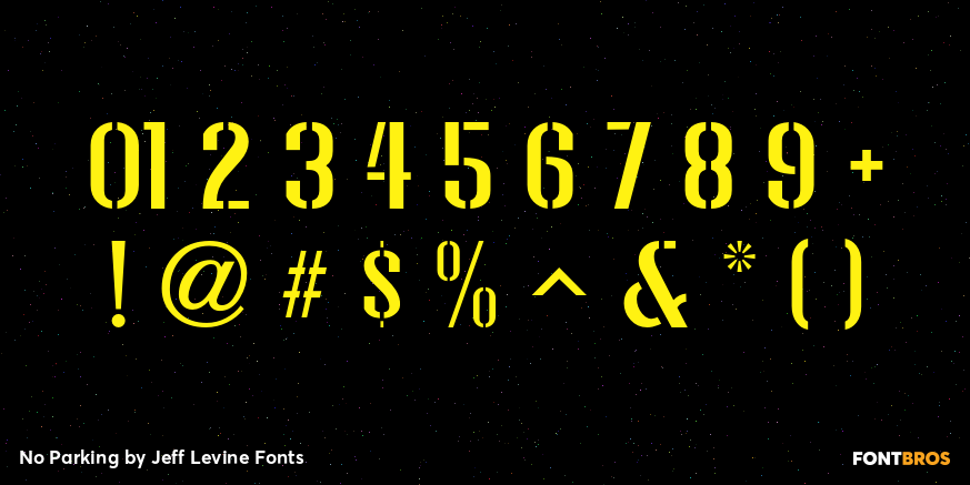 No Parking Font Poster #4