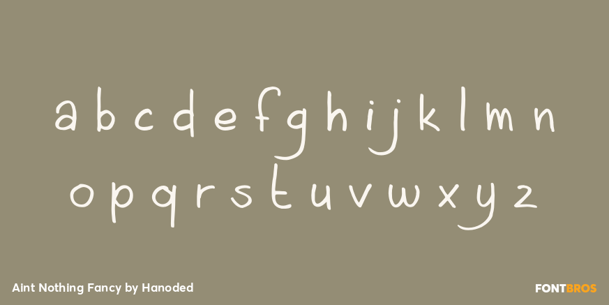 Aint Nothing Fancy Font Poster #3