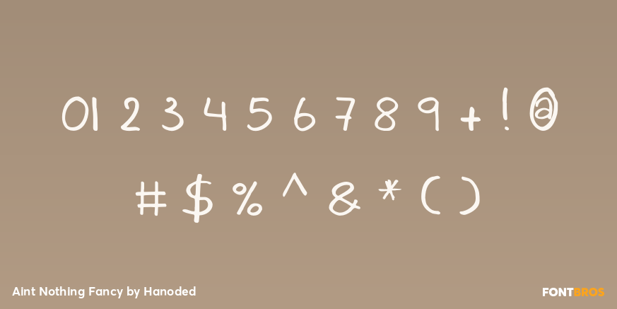 Aint Nothing Fancy Font Poster #4