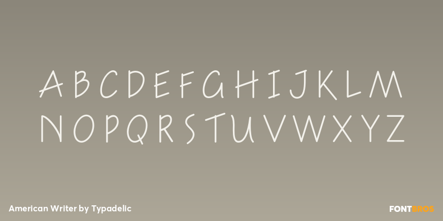 American Writer Font Poster #2