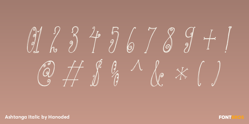 Ashtanga Italic Font Poster #4