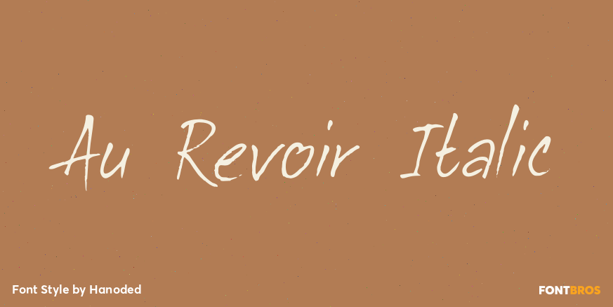 Au Revoir Italic Font Poster #1