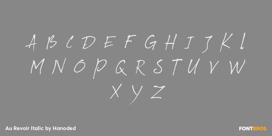 Au Revoir Italic Font Poster #2