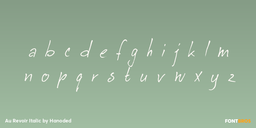 Au Revoir Italic Font Poster #3