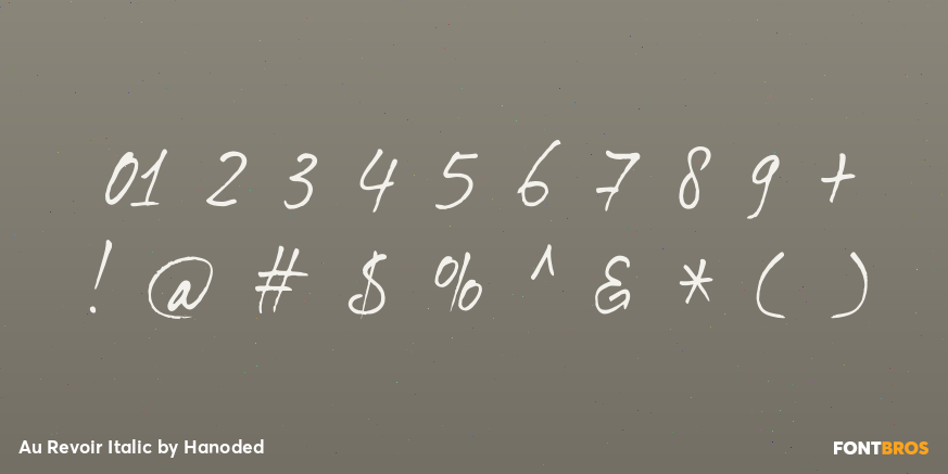 Au Revoir Italic Font Poster #4