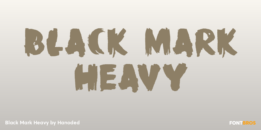 Black Mark Heavy Font Poster #1