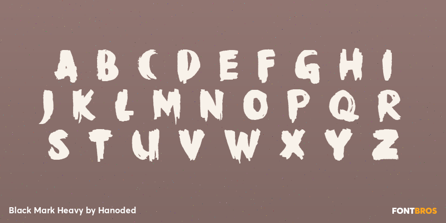 Black Mark Heavy Font Poster #3