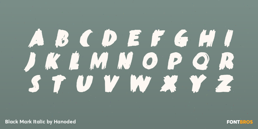 Black Mark Italic Font Poster #2