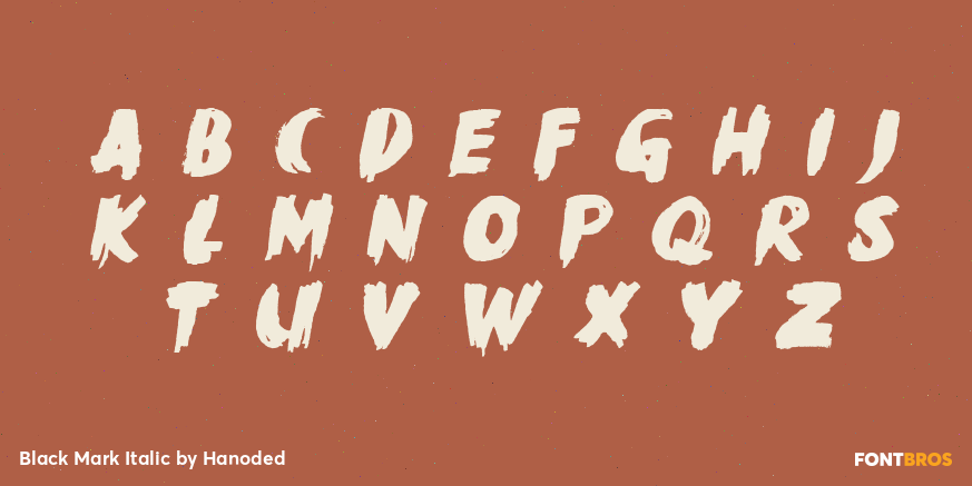 Black Mark Italic Font Poster #3