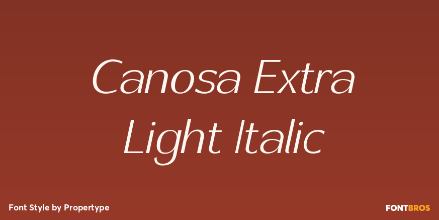 Canosa Extra Light Italic Poster
