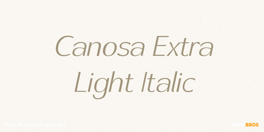 Canosa Extra Light Italic Poster