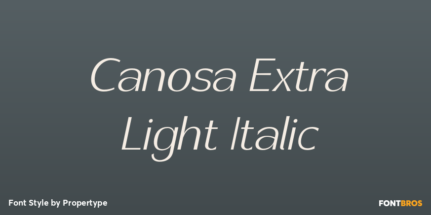 Canosa Extra Light Italic Poster