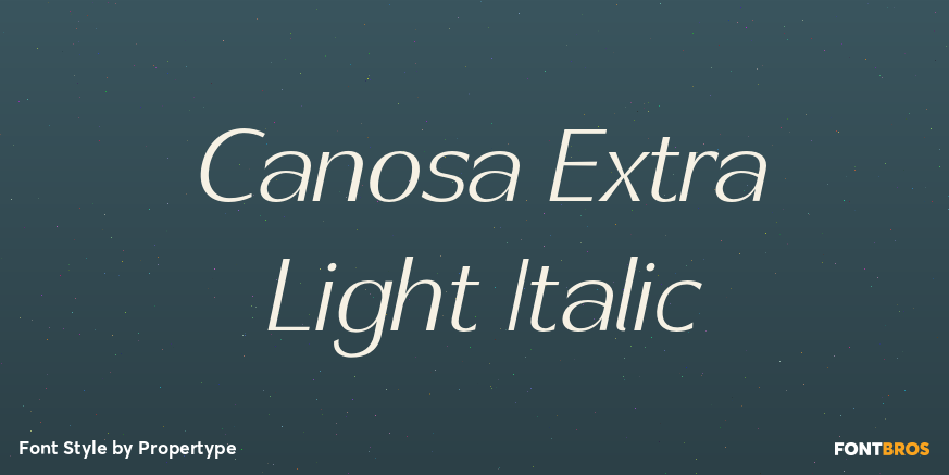 Canosa Extra Light Italic Poster