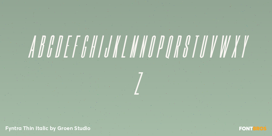 Fyntra Thin Italic Font Poster #2