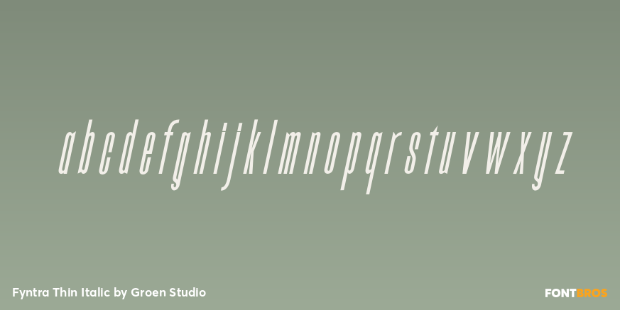 Fyntra Thin Italic Font Poster #3