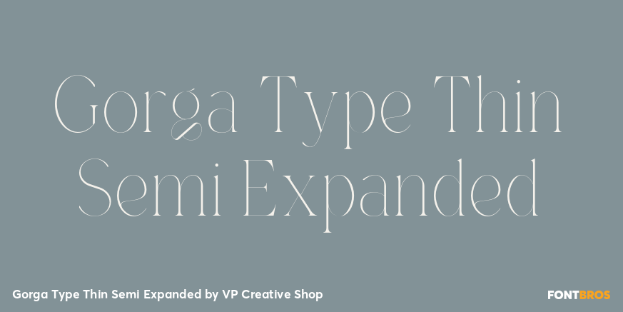 Gorga Type Thin Semi Expanded Font Poster #1