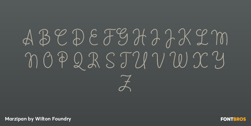 Marzipan Font Poster #2