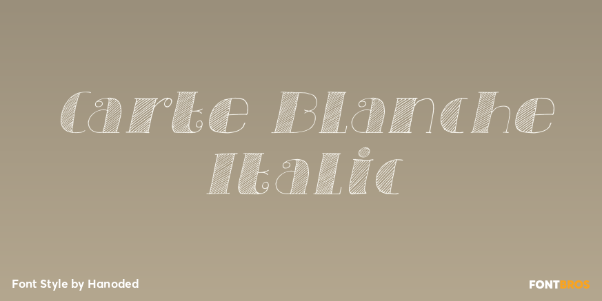 Carte Blanche Italic Poster