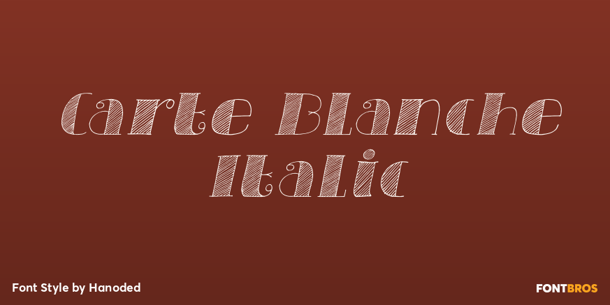 Carte Blanche Italic Poster