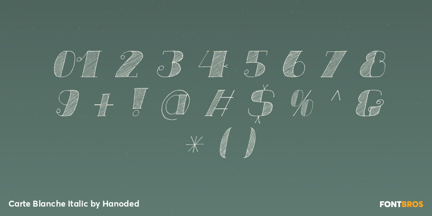 Carte Blanche Italic Font Poster #1