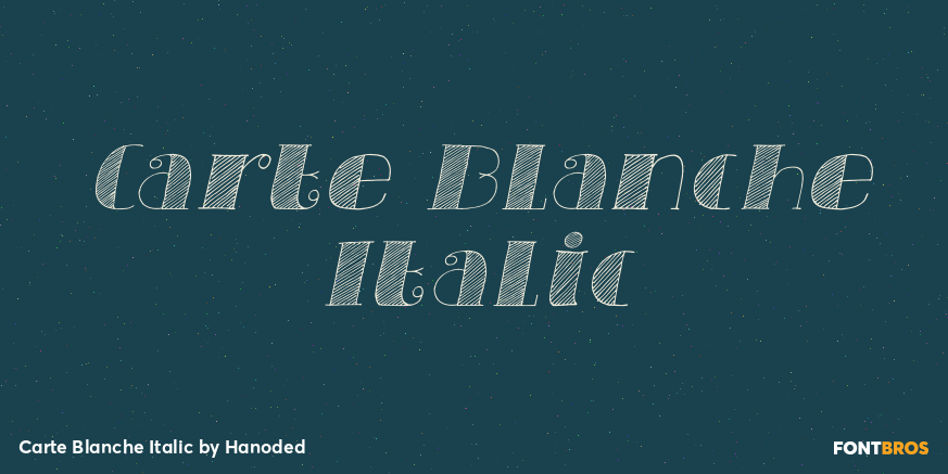 Carte Blanche Italic Poster