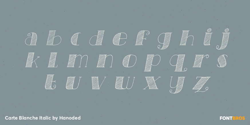 Carte Blanche Italic Font Poster #3
