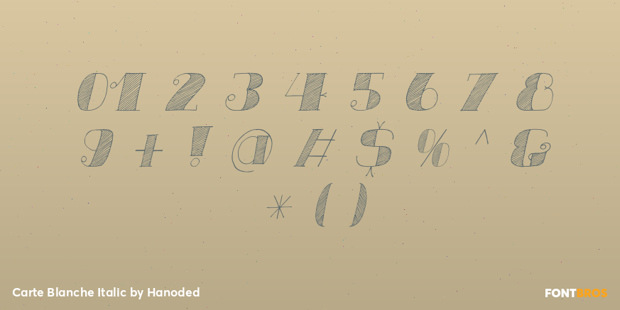 Carte Blanche Italic Font Poster #4
