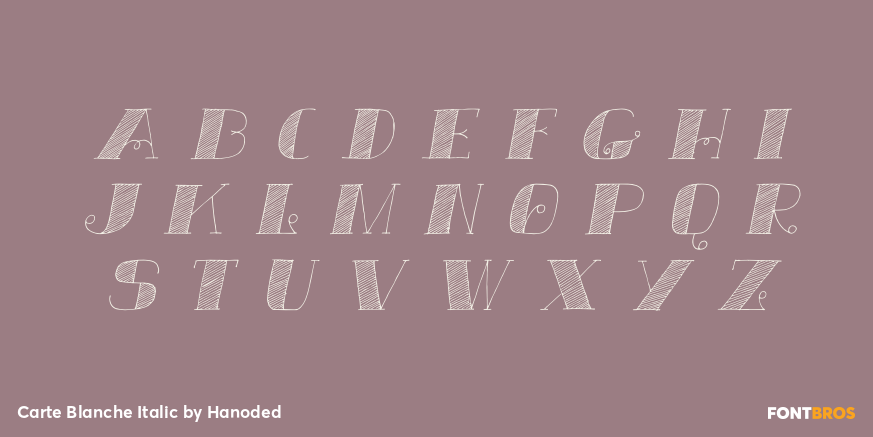 Carte Blanche Italic Font Poster #1