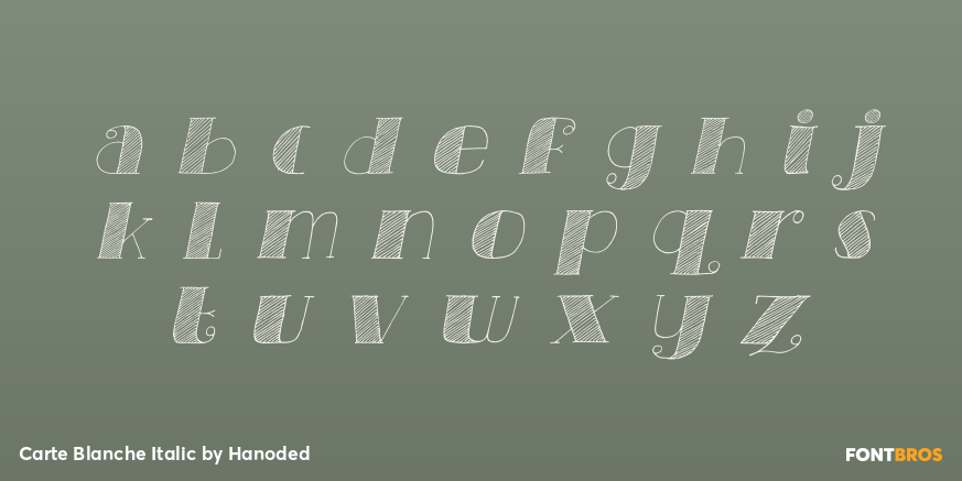 Carte Blanche Italic Font Poster #1