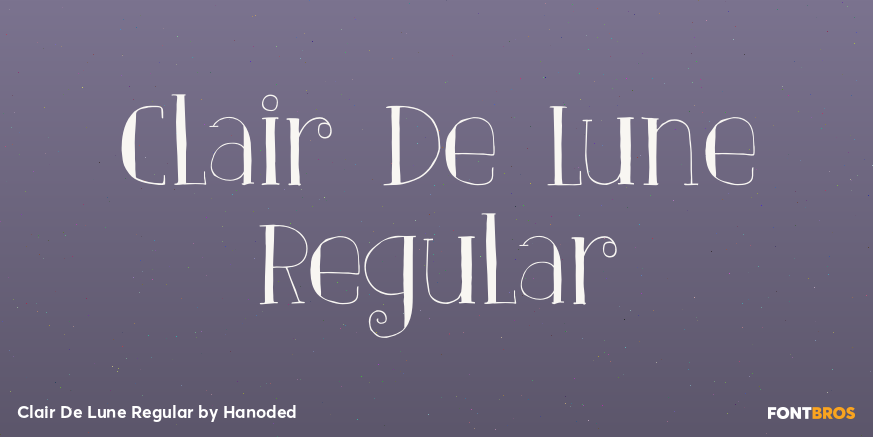Clair De Lune Regular Font Poster #1