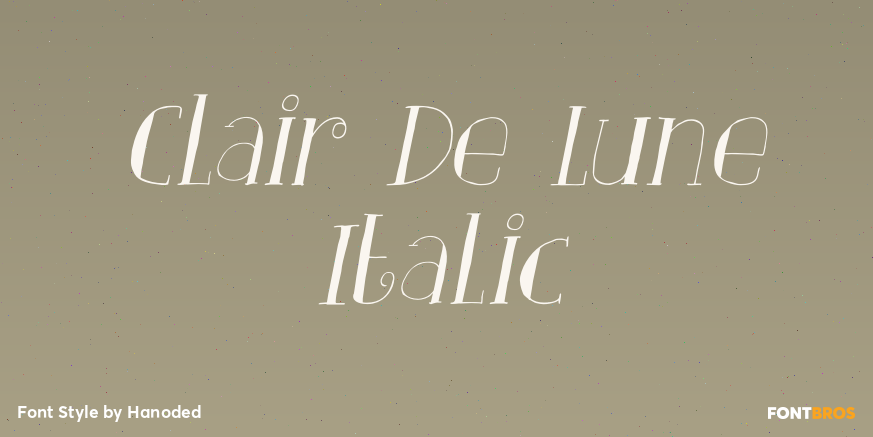 Clair De Lune Italic Font Poster #1