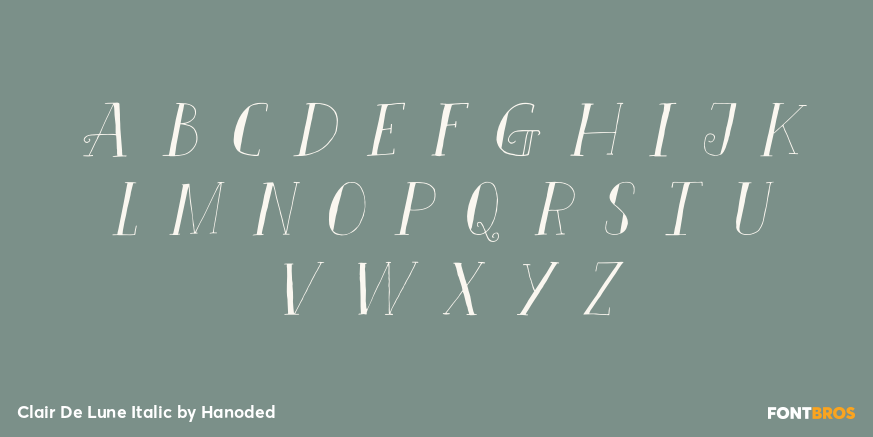 Clair De Lune Italic Font Poster #2