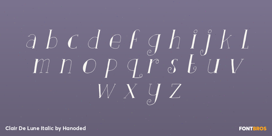 Clair De Lune Italic Font Poster #3
