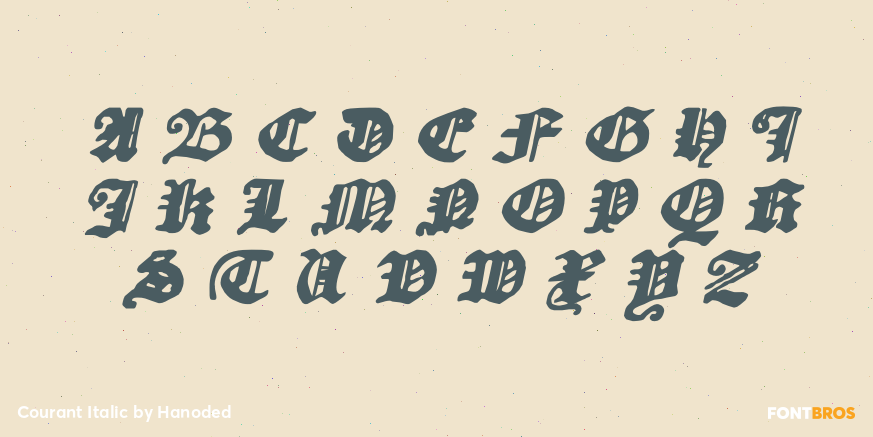 Courant Italic Font Poster #2