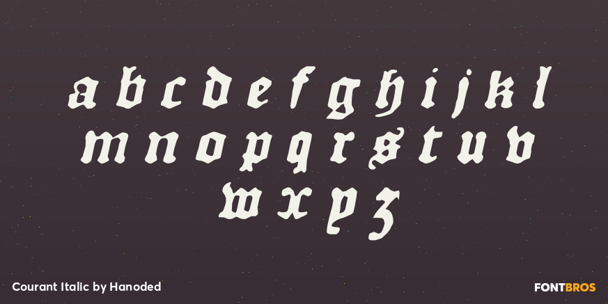 Courant Italic Font Poster #3