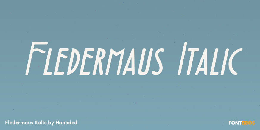 Fledermaus Italic Font Poster #1