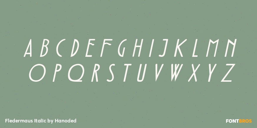 Fledermaus Italic Font Poster #2