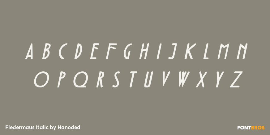 Fledermaus Italic Font Poster #3