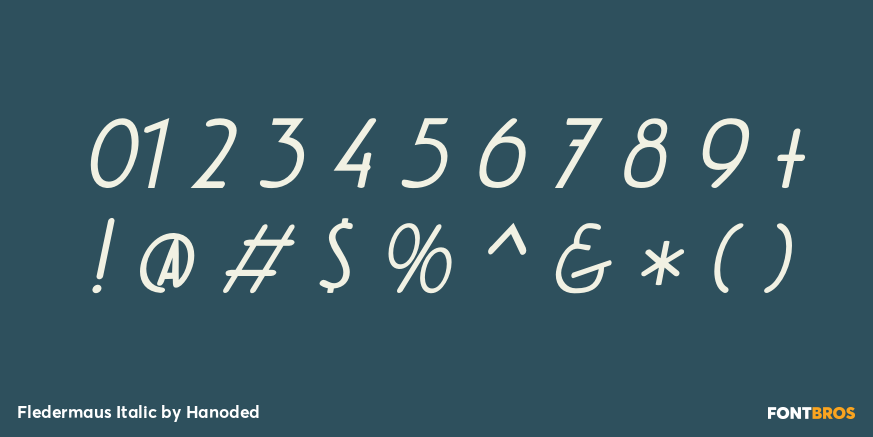 Fledermaus Italic Font Poster #4