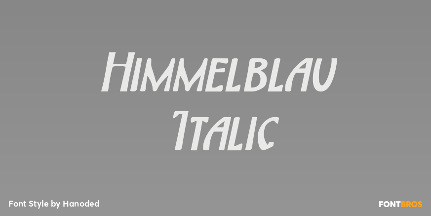 Himmelblau Italic Font Poster #1