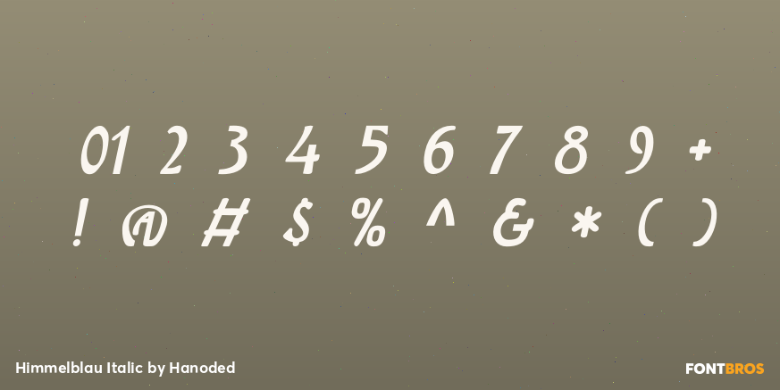 Himmelblau Italic Font Poster #4