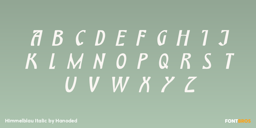 Himmelblau Italic Font Poster #2