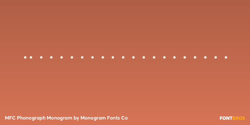 MFC Phonograph Monogram Font Poster #1
