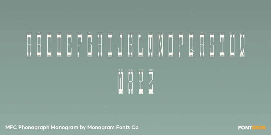 MFC Phonograph Monogram Font Poster #1