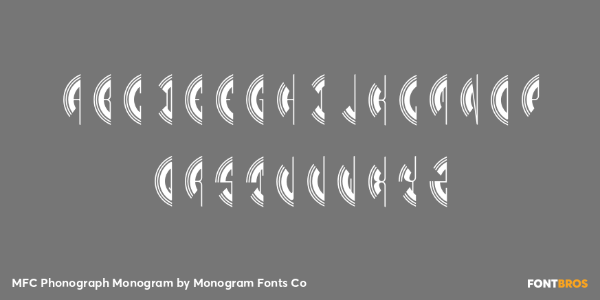 MFC Phonograph Monogram Font Poster #1