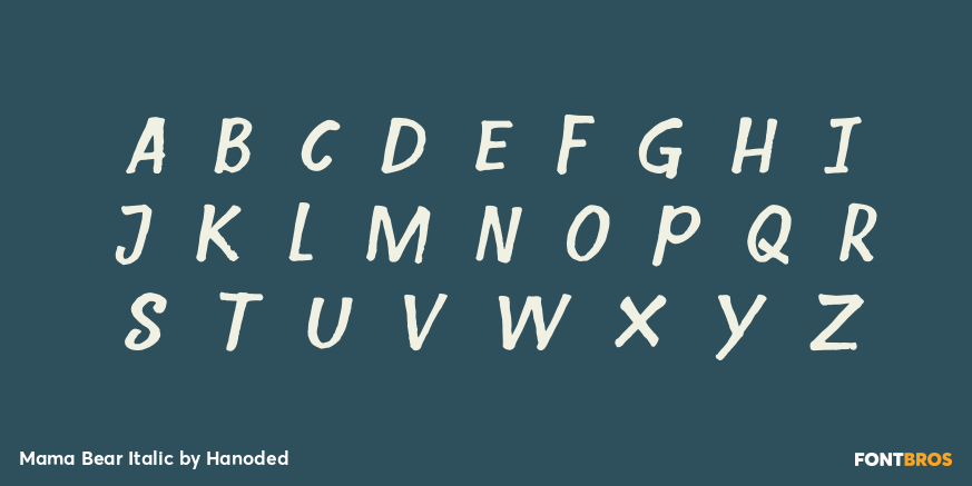 Mama Bear Italic Font Poster #2