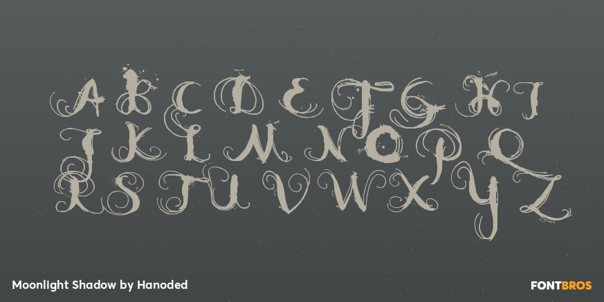 Moonlight Shadow Font Poster #2