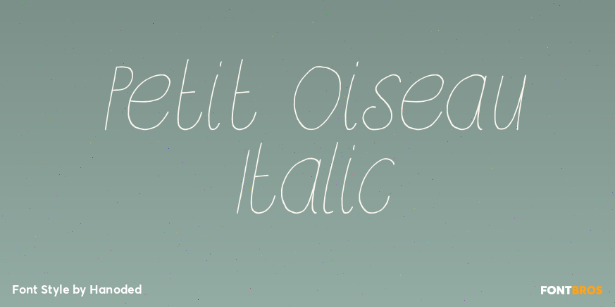 Petit Oiseau Italic Font Poster #1