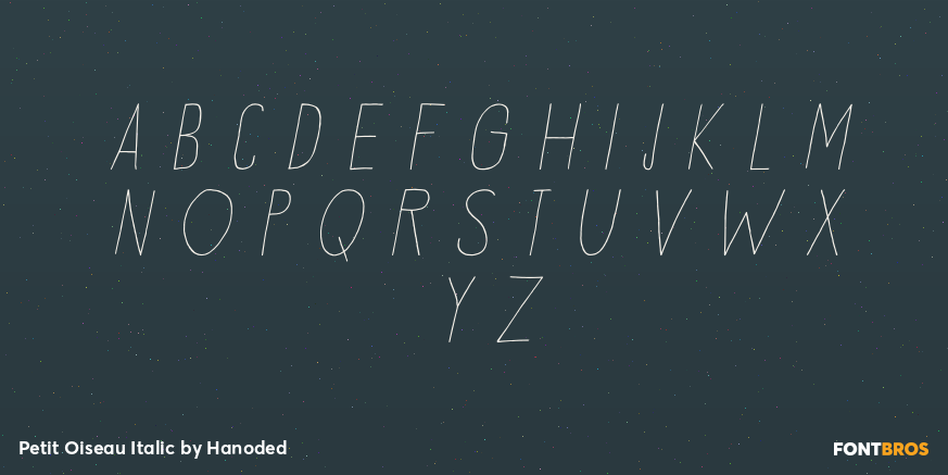 Petit Oiseau Italic Font Poster #2