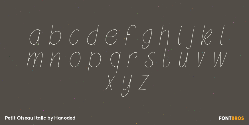 Petit Oiseau Italic Font Poster #3